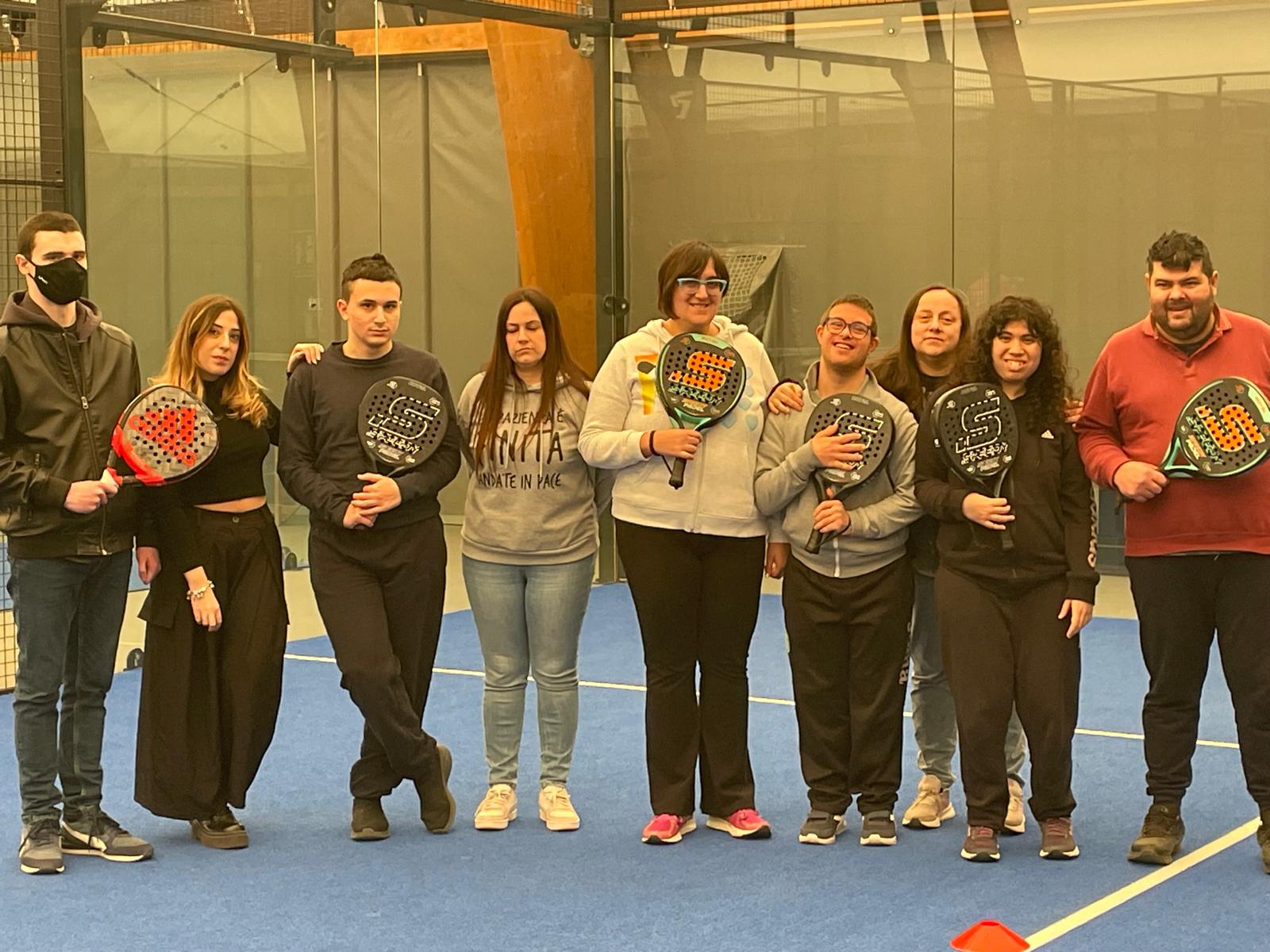 Il gruppo durante un’attività sportiva