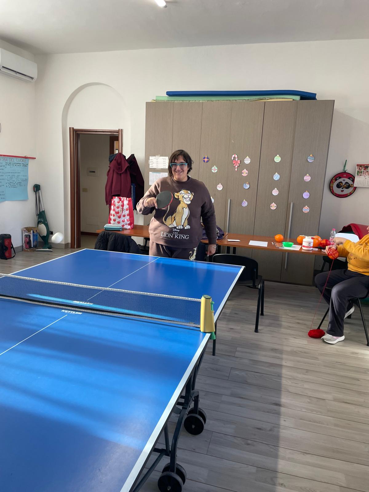 Attività con il tavolo da ping pong